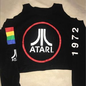 Atari long sleeve crop top